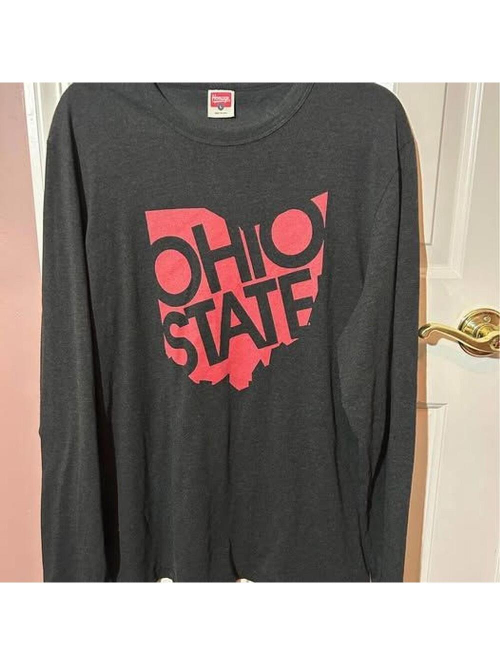Homage Ohio State Long Sleeve T Shirt Mens Size Large Dark Gray OSU